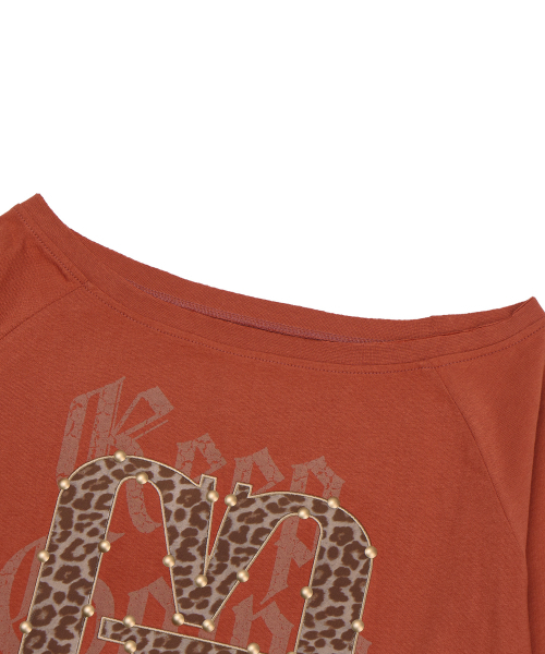 GILAARCHIVE（ギラアーカイブ）の「APPLIQUE STUD G LOGO LONG SLEEVE_ORANGE（Tシャツ/カットソー・レディース・その他・FREE）」の6枚目の写真
