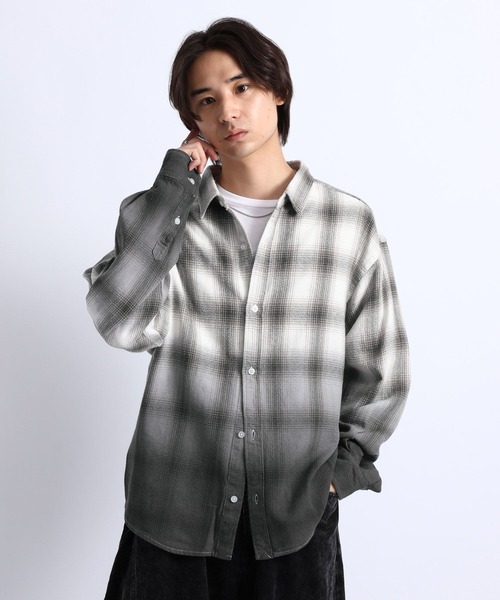 RAGEBLUE(レイジブルー)の「GRADUATION CHECK SHIRTS / グラデーションチェックシャツ(シャツ/ブラウス・メンズ・マスタード/ダークブラウン/ブラック・MEDIUM/LARGE)」の15枚目の写真