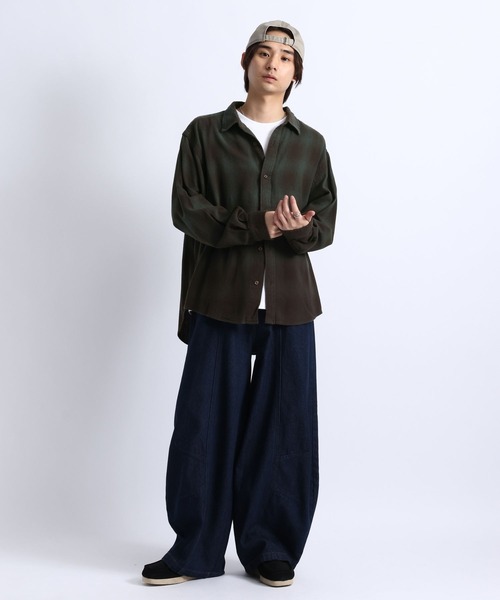 RAGEBLUE(レイジブルー)の「GRADUATION CHECK SHIRTS / グラデーションチェックシャツ(シャツ/ブラウス・メンズ・マスタード/ダークブラウン/ブラック・MEDIUM/LARGE)」の18枚目の写真
