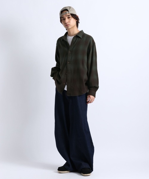 RAGEBLUE(レイジブルー)の「GRADUATION CHECK SHIRTS / グラデーションチェックシャツ(シャツ/ブラウス・メンズ・マスタード/ダークブラウン/ブラック・MEDIUM/LARGE)」の19枚目の写真
