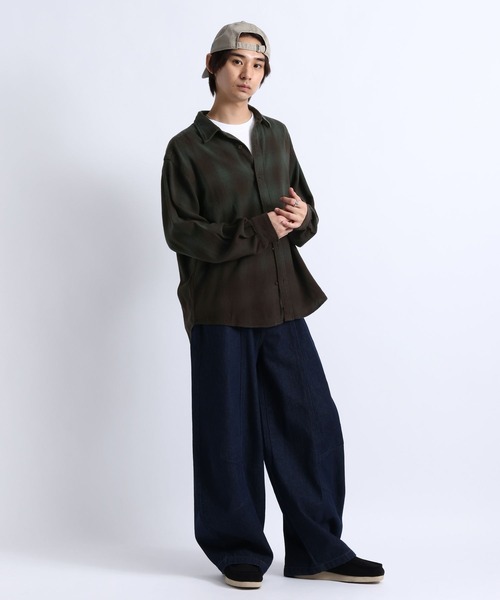 RAGEBLUE(レイジブルー)の「GRADUATION CHECK SHIRTS / グラデーションチェックシャツ(シャツ/ブラウス・メンズ・マスタード/ダークブラウン/ブラック・MEDIUM/LARGE)」の21枚目の写真
