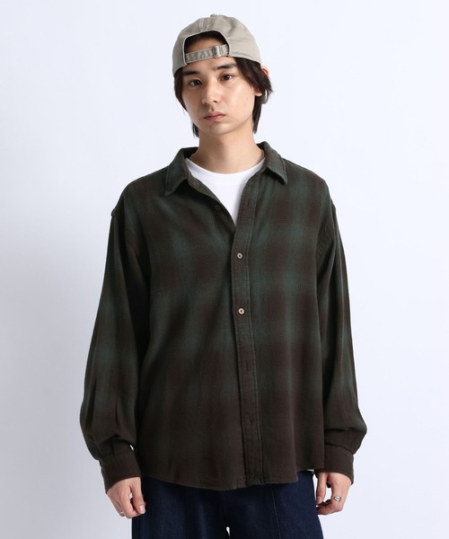 RAGEBLUE(レイジブルー)の「GRADUATION CHECK SHIRTS / グラデーションチェックシャツ(シャツ/ブラウス・メンズ・マスタード/ダークブラウン/ブラック・MEDIUM/LARGE)」の22枚目の写真