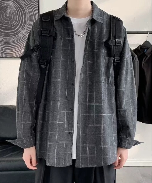 DOUBLE STEAL(ダブルスティール)の「DSウィンドウペンチェックオーバーシャツ(シャツ/ブラウス・メンズ・ブルー/チャコール/ブラック・X-LARGE/LARGE/MEDIUM)」の5枚目の写真