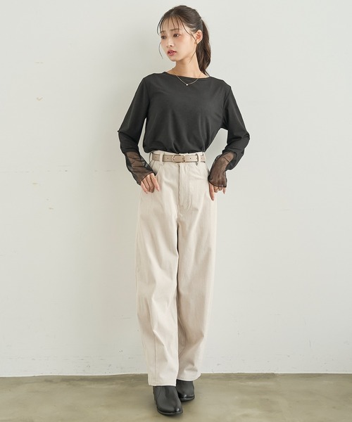 mil(ミル)の「コーデュロイ カーブパンツ 【588230】(その他パンツ・レディース・ブラウン/チャコールグレー/アイボリー・FREE/M-Regular/S-Short/S-Regular/M-Short)」の4枚目の写真