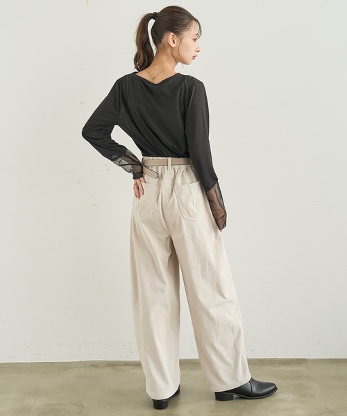 mil(ミル)の「コーデュロイ カーブパンツ 【588230】(その他パンツ・レディース・ブラウン/チャコールグレー/アイボリー・FREE/M-Regular/S-Short/S-Regular/M-Short)」の6枚目の写真