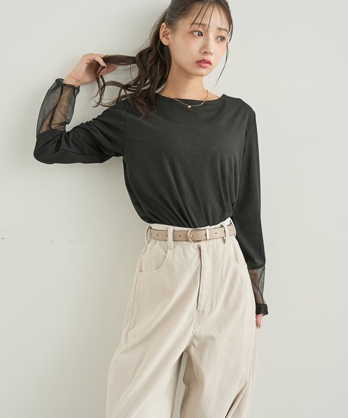 mil(ミル)の「コーデュロイ カーブパンツ 【588230】(その他パンツ・レディース・ブラウン/チャコールグレー/アイボリー・FREE/M-Regular/S-Short/S-Regular/M-Short)」の8枚目の写真