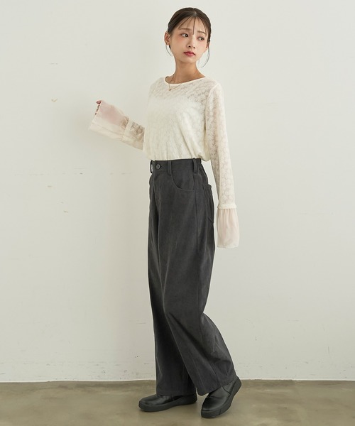 mil(ミル)の「コーデュロイ カーブパンツ 【588230】(その他パンツ・レディース・ブラウン/チャコールグレー/アイボリー・FREE/M-Regular/S-Short/S-Regular/M-Short)」の10枚目の写真