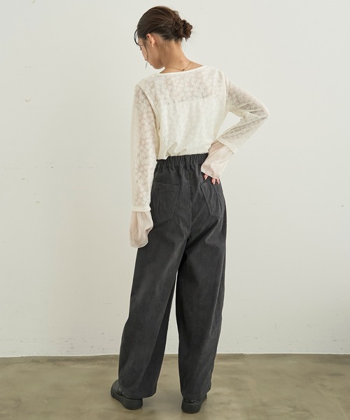 mil(ミル)の「コーデュロイ カーブパンツ 【588230】(その他パンツ・レディース・ブラウン/チャコールグレー/アイボリー・FREE/M-Regular/S-Short/S-Regular/M-Short)」の11枚目の写真