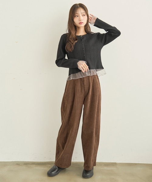 mil(ミル)の「コーデュロイ カーブパンツ 【588230】(その他パンツ・レディース・ブラウン/チャコールグレー/アイボリー・FREE/M-Regular/S-Short/S-Regular/M-Short)」の19枚目の写真