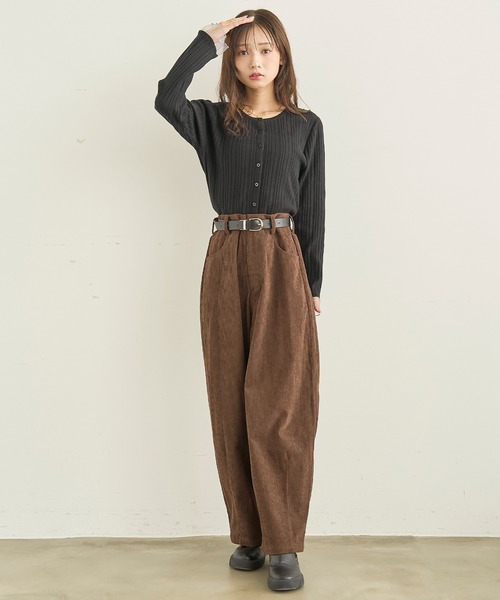 mil(ミル)の「コーデュロイ カーブパンツ 【588230】(その他パンツ・レディース・ブラウン/チャコールグレー/アイボリー・FREE/M-Regular/S-Short/S-Regular/M-Short)」の14枚目の写真