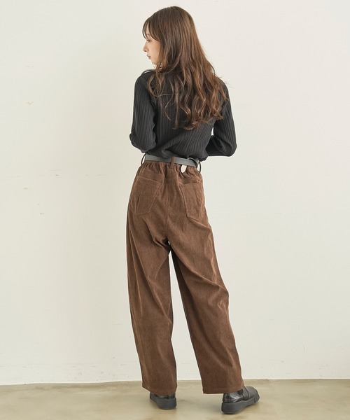 mil(ミル)の「コーデュロイ カーブパンツ 【588230】(その他パンツ・レディース・ブラウン/チャコールグレー/アイボリー・FREE/M-Regular/S-Short/S-Regular/M-Short)」の16枚目の写真