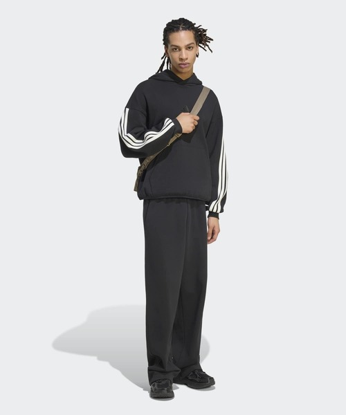 adidas(アディダス)の「アディダス KIT スリーストライプス パーカー / アディダス adidas(パーカー・メンズ・ブラック・MEDIUM/SMALL/X-SMALL/XX-LARGE/3XL/LARGE/X-LARGE)」の5枚目の写真
