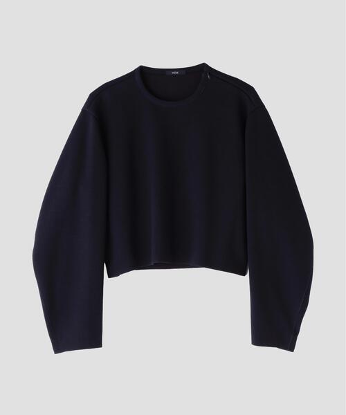 YLEVE(イレーヴ)の「YLEVE / TWEEDY BONDING JERSEY BL(シャツ/ブラウス・レディース・ホワイト/ブラック/ネイビー・0/1/2)」の3枚目の写真