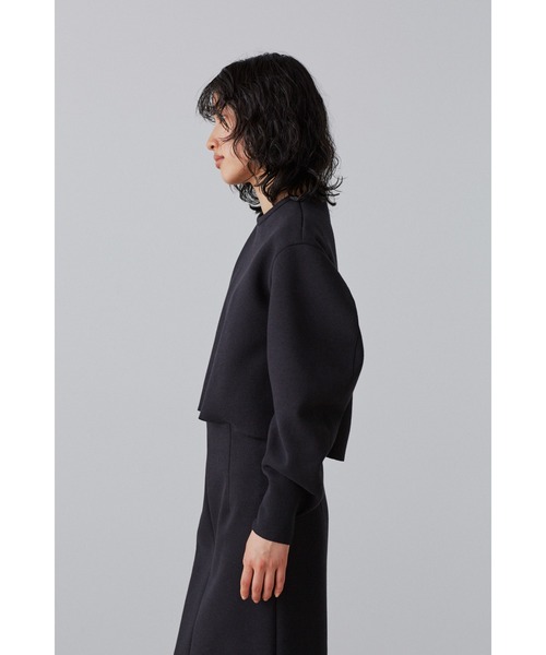 YLEVE(イレーヴ)の「YLEVE / TWEEDY BONDING JERSEY BL(シャツ/ブラウス・レディース・ホワイト/ブラック/ネイビー・0/1/2)」の12枚目の写真