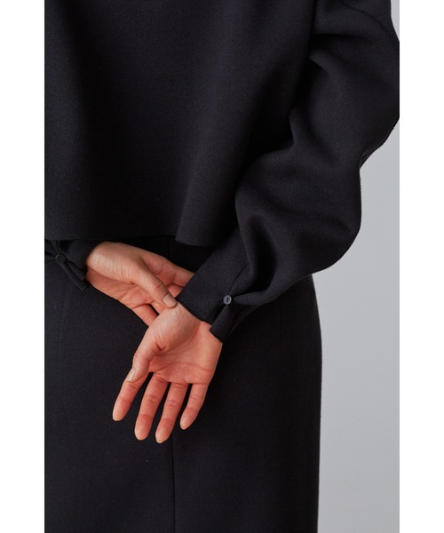 YLEVE(イレーヴ)の「YLEVE / TWEEDY BONDING JERSEY BL(シャツ/ブラウス・レディース・ホワイト/ブラック/ネイビー・0/1/2)」の14枚目の写真