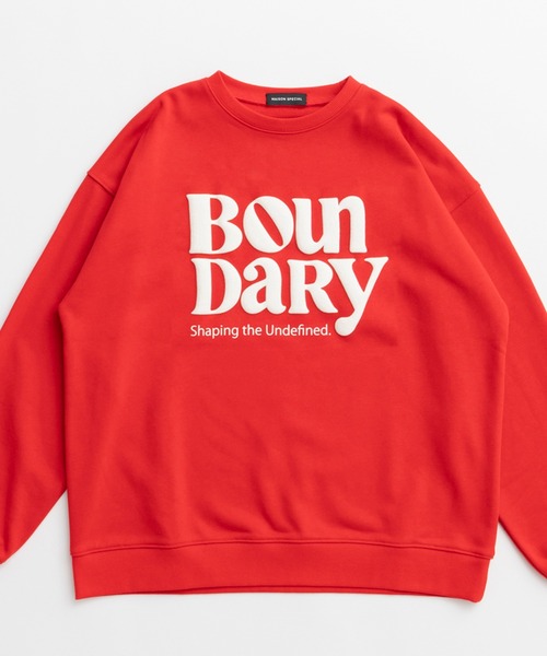 MAISON SPECIAL（メゾンスペシャル）の「【26WINTER PRE-ORDER】BOUNDARY Embossed Sweatshirt/BOUNDARYエンボススウェット（スウェット・レディース・ブラック/グレー/レッド・FREE）」の21枚目の写真