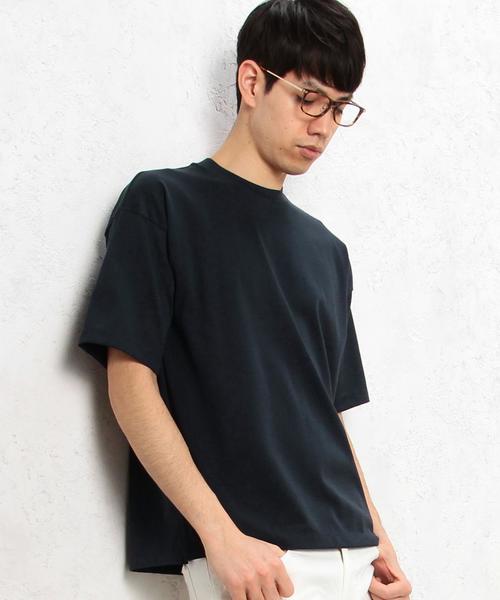 green label relaxing（グリーンレーベルリラクシング）の「HEAVY/W C/N S/S Tシャツ◆（Tシャツ/カットソー・メンズ・オリーブ/ネイビー/ホワイト/ベージュ・36/38）」の4枚目の写真