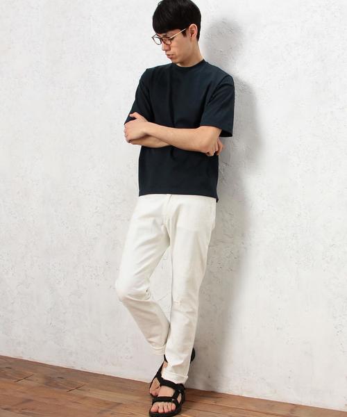 green label relaxing（グリーンレーベルリラクシング）の「HEAVY/W C/N S/S Tシャツ◆（Tシャツ/カットソー・メンズ・オリーブ/ネイビー/ホワイト/ベージュ・36/38）」の18枚目の写真