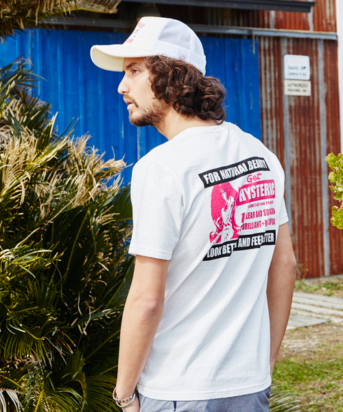 HYSTERIC GLAMOUR（ヒステリックグラマー）の「NATURAL BEAUTY pt ポケ付T-SH（Tシャツ/カットソー・メンズ・ホワイト/ブラック/イエロー・SMALL/MEDIUM/X-LARGE/LARGE）」の16枚目の写真