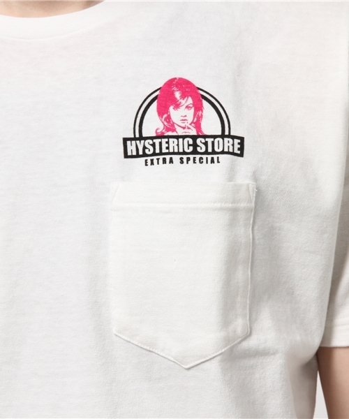 HYSTERIC GLAMOUR（ヒステリックグラマー）の「NATURAL BEAUTY pt ポケ付T-SH（Tシャツ/カットソー・メンズ・ホワイト/ブラック/イエロー・SMALL/MEDIUM/X-LARGE/LARGE）」の8枚目の写真