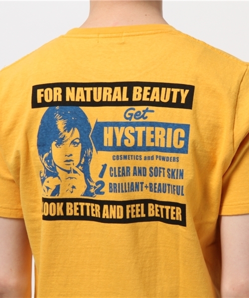 HYSTERIC GLAMOUR（ヒステリックグラマー）の「NATURAL BEAUTY pt ポケ付T-SH（Tシャツ/カットソー・メンズ・ホワイト/ブラック/イエロー・SMALL/MEDIUM/X-LARGE/LARGE）」の4枚目の写真