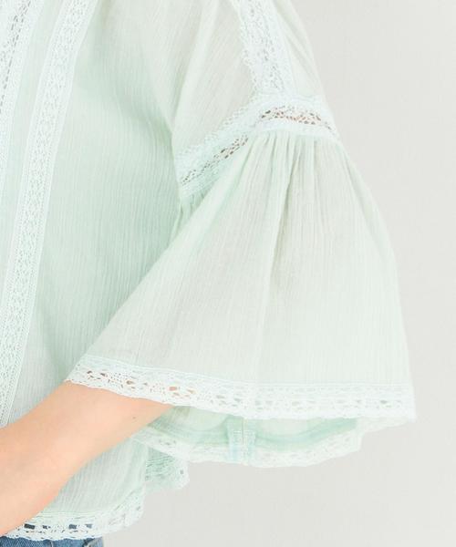 Another Edition（アナザーエディション）の「ガーゼヨウリュウVネックブラウス/AEBC ガーゼヨウリュウ V BLUS◆（シャツ/ブラウス・レディース・オフホワイト/レッド/ライム・FREE）」の7枚目の写真