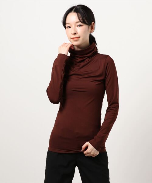 aimoha（アイモハ）の「裏起毛ヒートカットソー タートルネック ラウンドネック Vネック (AW) (LV)（インナーウェア/肌着・レディース・パープル/ワインレッド/カーキ/グレー/ホワイト/ブラウン/ブラック/ピンク/パープル系その他2/パープル系その他3/パープル系その他5/ピンク系その他2/ピンク系その他3/ピンク系その他5/レッド系その他2/レッド系その他3/レッド系その他5/ブラック系その他2/ブラック系その他3/ブラック系その他5/グレー系その他2/グレー系その他3/グレー系その他5/ブラウン系その他2/ブラウン系その他3/ブラウン系その他5/グリーン系その他2/グリーン系その他3/グリーン系その他5/ホワイト系その他2/ホワイト系その他3/ホワイト系その他5/ダークグレー/ベージュ系その他3/ベージュ系その他2/グレー系その他・XX-LARGE/LARGE/X-LARGE/MEDIUM/SMALL）」の15枚目の写真