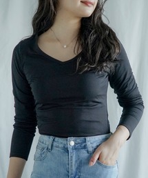 aimoha(アイモハ)の裏起毛ヒートカットソー タートルネック ラウンドネック Vネック(インナーウェア/肌着)