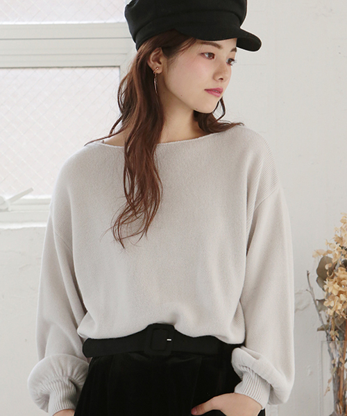 one after another NICE CLAUP(ワンアフターアナザーナイスクラップ)の「カシミアタッチニット(ニット/セーター・レディース・グレー/ローズ/アイボリー/ブラック/ピンク・FREE)」の3枚目の写真