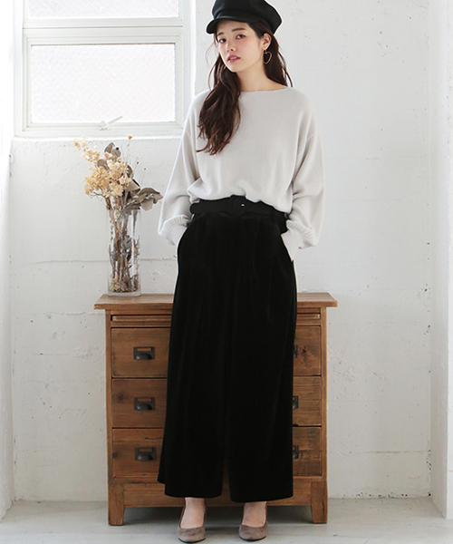 one after another NICE CLAUP(ワンアフターアナザーナイスクラップ)の「カシミアタッチニット(ニット/セーター・レディース・グレー/ローズ/アイボリー/ブラック/ピンク・FREE)」の15枚目の写真