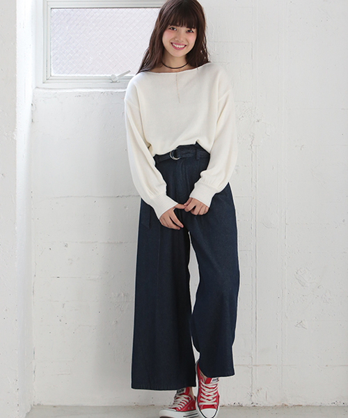 one after another NICE CLAUP(ワンアフターアナザーナイスクラップ)の「カシミアタッチニット(ニット/セーター・レディース・グレー/ローズ/アイボリー/ブラック/ピンク・FREE)」の17枚目の写真