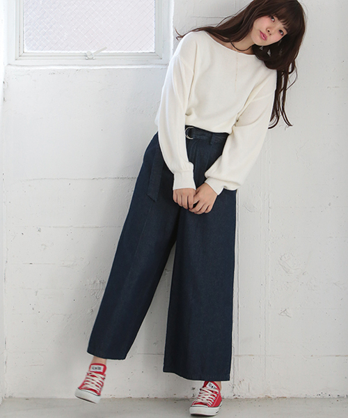 one after another NICE CLAUP(ワンアフターアナザーナイスクラップ)の「カシミアタッチニット(ニット/セーター・レディース・グレー/ローズ/アイボリー/ブラック/ピンク・FREE)」の11枚目の写真