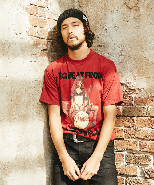 HYSTERIC GLAMOUR（ヒステリックグラマー）の「CR/BB FROM BADSVILLE pt T-SH（Tシャツ/カットソー・メンズ・ホワイト/ブラック/レッド・X-SMALL/LARGE/SMALL/MEDIUM）」の3枚目の写真