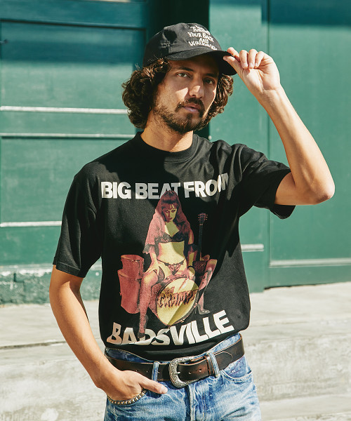 HYSTERIC GLAMOUR（ヒステリックグラマー）の「CR/BB FROM BADSVILLE pt T-SH（Tシャツ/カットソー・メンズ・ホワイト/ブラック/レッド・X-SMALL/LARGE/SMALL/MEDIUM）」の2枚目の写真