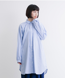 MERLOT | ストライプビッグシルエットシャツワンピース4932(シャツワンピース)