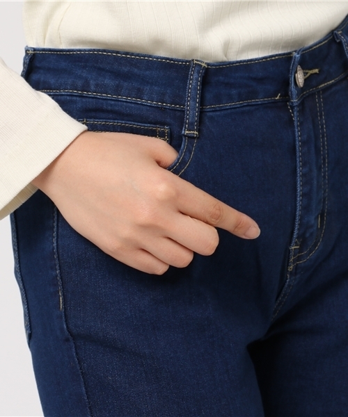 coca（coca）（コカ）の「なにこの安心感！しっかりウエストのストレッチデニムパンツ（デニムパンツ・レディース・ブルー/インディゴブルー・S/L/M）」の13枚目の写真
