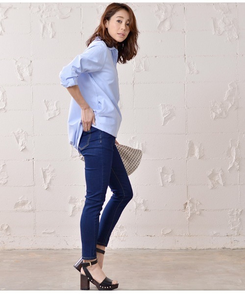 coca（coca）（コカ）の「なにこの安心感！しっかりウエストのストレッチデニムパンツ（デニムパンツ・レディース・ブルー/インディゴブルー・S/L/M）」の19枚目の写真