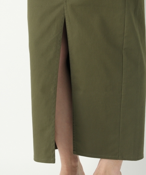 A part by（アパートバイ）の「チノSTロングスリットスカート 759654 （スカート・レディース・カーキ/ベージュ・MEDIUM/LARGE）」の6枚目の写真
