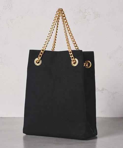 UNITED ARROWS（ユナイテッドアローズ）の「＜TEMBEA（テンベア）＞チェーンポーチ M†（ハンドバッグ・レディース・ホワイト/ブラック/ゴールド・FREE）」の4枚目の写真