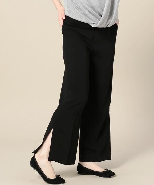 BEAUTY&YOUTH UNITED ARROWS（ビューティーアンドユースユナイテッドアローズ）の「BY ダブルクロス9分丈スリットパンツ ◆（その他パンツ・レディース・ブラック/マスタード・SMALL/MEDIUM）」の2枚目の写真