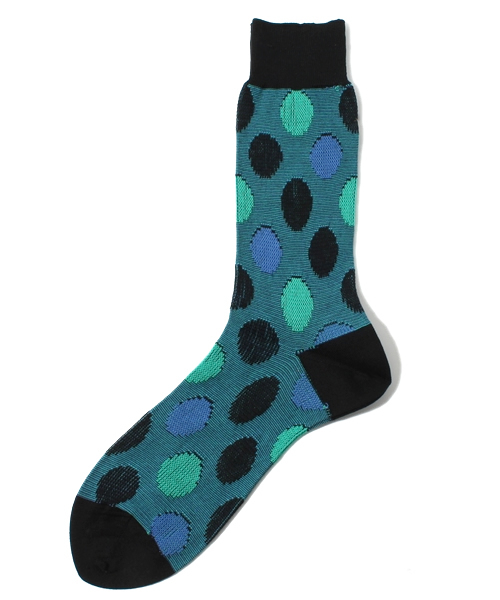 BEAMS(ビームス)の「○ayameポルカDOT SOX(ソックス/靴下・メンズ・グレー/チャコールグレー・ONE SIZE)」の1枚目の写真