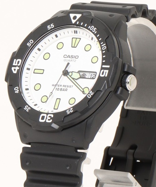 CASIO(カシオ)の「CASIO カシオ/ スタンダード ANALOGUE ARABIC アナログ アラビック チープカシオ ラウンドフェイス クォーツ腕時計 10気圧防水 // MRWシリーズ(アナログ腕時計・レディース・ホワイト×ブラック/ホワイト×ブルー/レッド/ブラック×イエロー/ブラック系その他7/ブラック×ブルー/ブラック×グリーン/ブラック系その他5/ブラック×レッド/ブラック×ホワイト/ブラック系その他2/ブラック×ライム・FREE)」の7枚目の写真