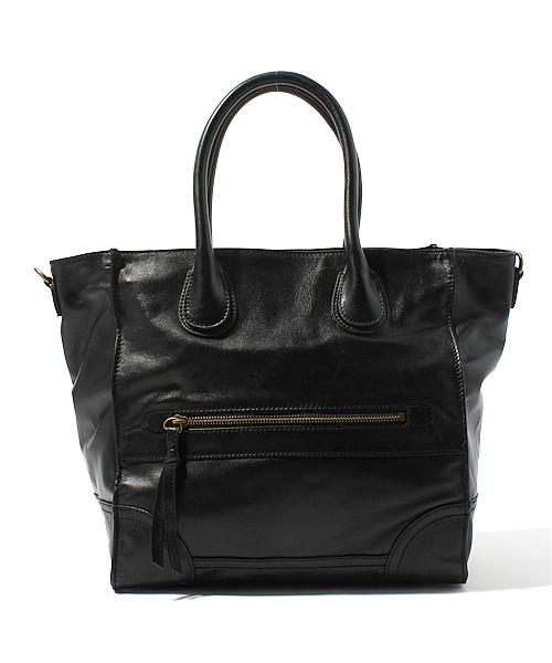 And A（アンドエー）の「シカクトート（トートバッグ・レディース・ブラック/ライトブラウン/ブルー・FREE）」の2枚目の写真