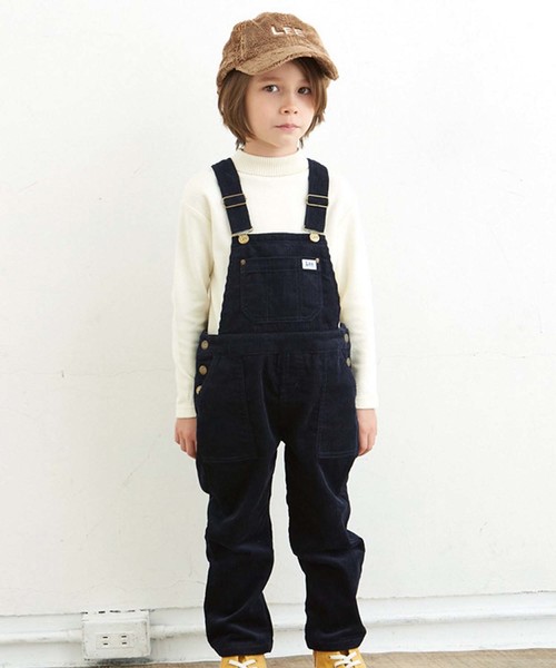 apres les cours（アプレレクール）の「LEE　太コールサロペット（サロペット/オーバーオール・キッズ・カーキ/ネイビー・100/110/120/130/140/90）」の2枚目の写真