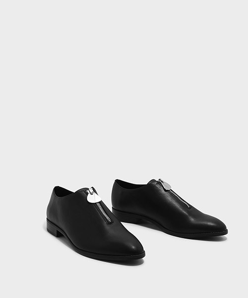 CHARLES & KEITH(チャールズ & キース)の「ジップディテールローファー/ZIP DETAIL LOAFERS(ローファー・レディース・グレー/ブラック・23cm/22.5cm/23.5cm/25cm/25.5cm/24.5cm)」の9枚目の写真