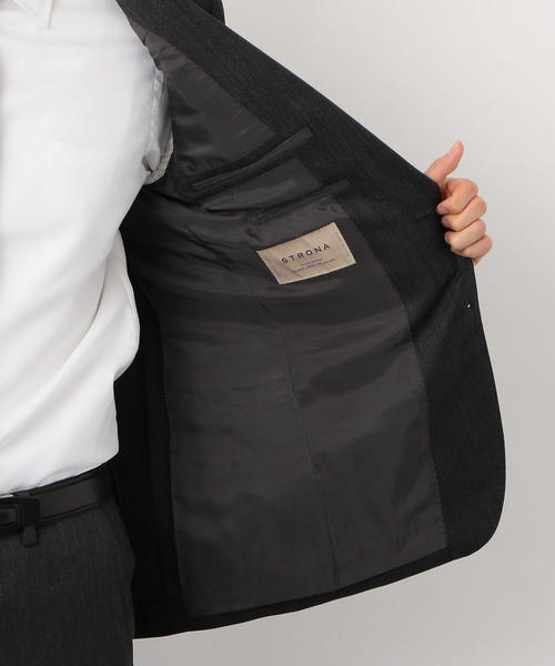 green label relaxing（グリーンレーベルリラクシング）の「【Begin 3月号掲載】[ストローナ] STRONA ツイル 2ボタン BW NT HP- ジャケット ◆（スーツジャケット・メンズ・ダークグレー/ネイビー・52/50/48/42/44/46）」の12枚目の写真