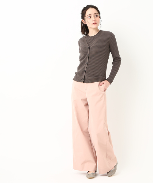 SALON adam et rope'（サロン アダム エ ロペ）の「コットンリブアンサンブル（アンサンブル・レディース・チャコールグレー/ピンク/オフホワイト・FREE）」の8枚目の写真
