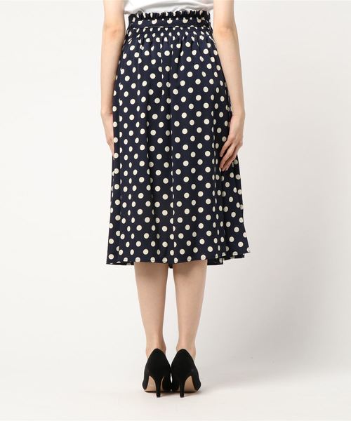 archives（アルシーヴ）の「ドットミモレ丈フレアスカート（スカート・レディース・ブラック/ネイビー・MEDIUM）」の3枚目の写真