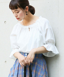 LOWRYS FARM | ドビードットブラウス　793069 (シャツ/ブラウス)