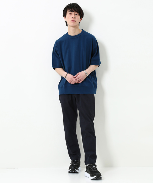 ADAM ET ROPE'(アダムエロペ)の「綿麻COOLMAXサッカーイージーパンツ(その他パンツ・メンズ・ブラック/ネイビー・M/L)」の9枚目の写真